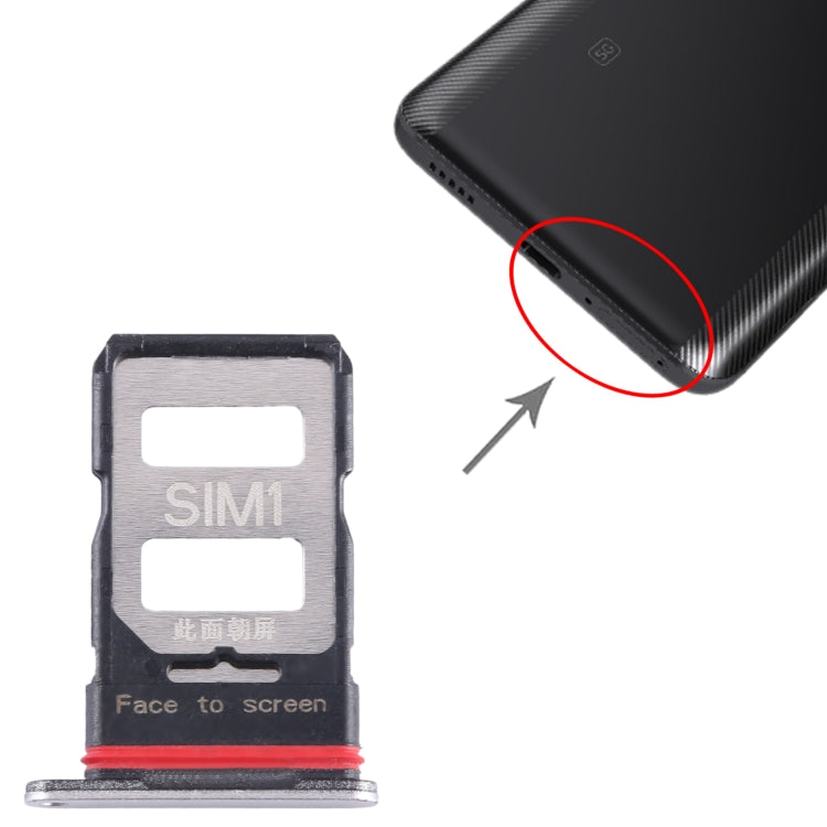For Xiaomi Redmi K60 SIM Card Tray + SIM Card Tray (Silver) by buy2fix