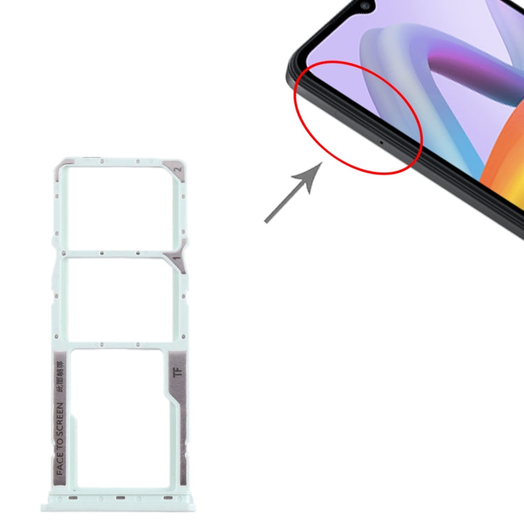 For Xiaomi Redmi A2 SIM Card Tray + SIM Card Tray + Micro SD Card Tray (Green) by buy2fix