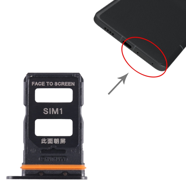 For Xiaomi 13 Ultra SIM Card Tray + SIM Card Tray (Black) by buy2fix