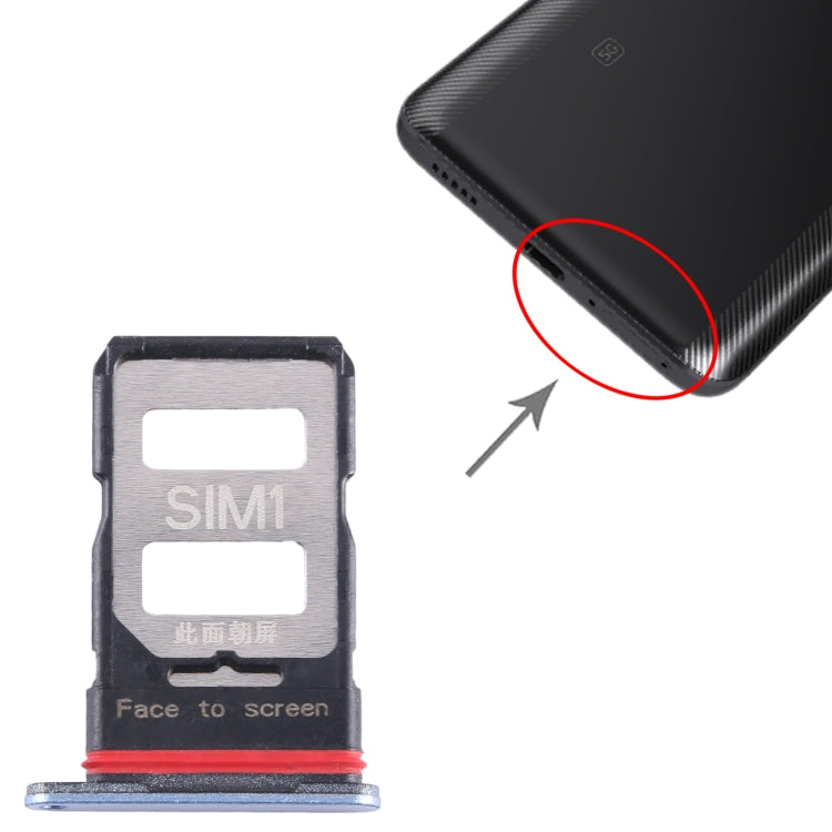 For Xiaomi Poco F5 Pro SIM Card Tray + SIM Card Tray (Blue) by buy2fix