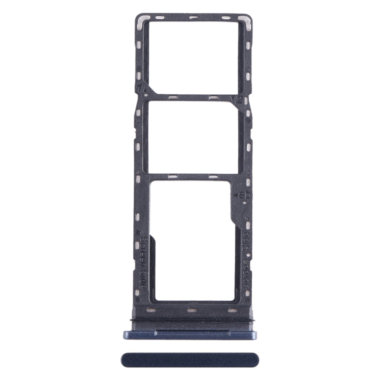 For Tecno Pova 2 SIM Card Tray + SIM Card Tray + Micro SD Card Tray (Dark Blue) - Card Tray by buy2fix | Online Shopping UK | buy2fix
