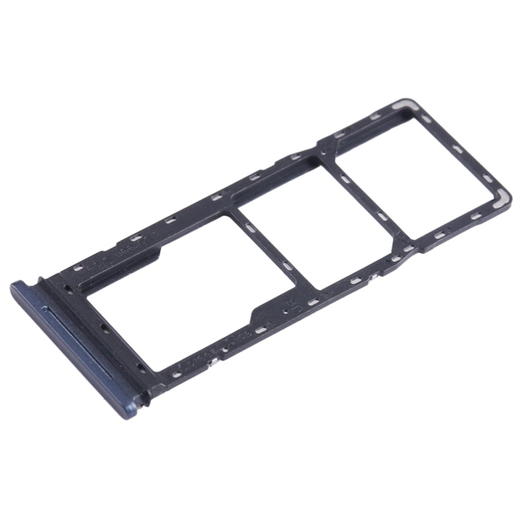 For Tecno Pova 2 SIM Card Tray + SIM Card Tray + Micro SD Card Tray (Dark Blue) - Card Tray by buy2fix | Online Shopping UK | buy2fix