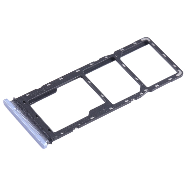 For Tecno Pova 2 SIM Card Tray + SIM Card Tray + Micro SD Card Tray (Baby Blue) - Card Tray by buy2fix | Online Shopping UK | buy2fix