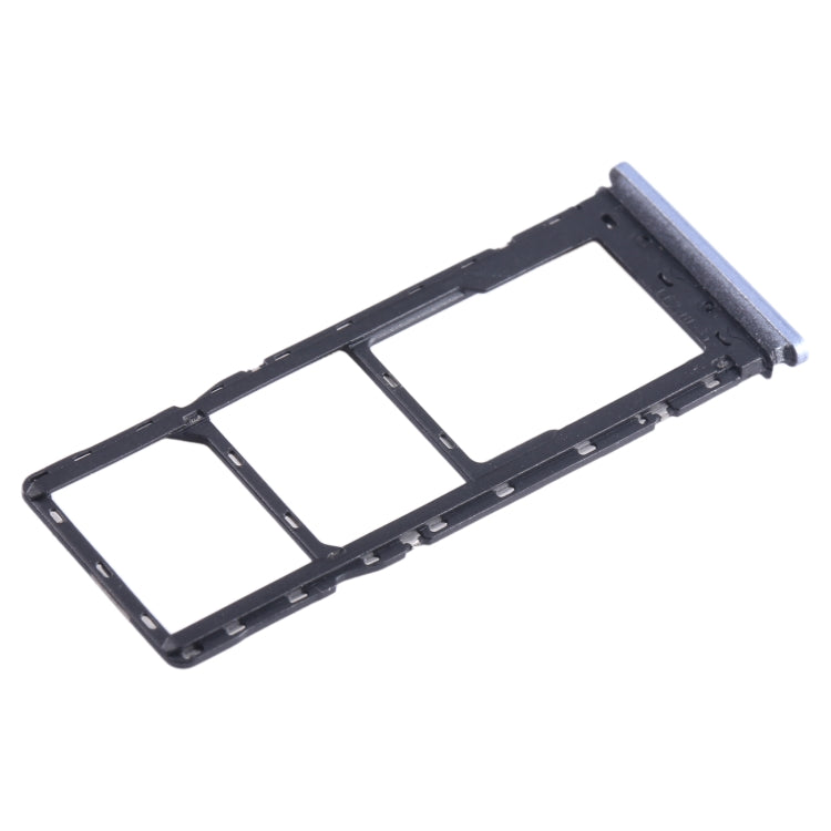 For Tecno Pova 2 SIM Card Tray + SIM Card Tray + Micro SD Card Tray (Baby Blue) - Card Tray by buy2fix | Online Shopping UK | buy2fix