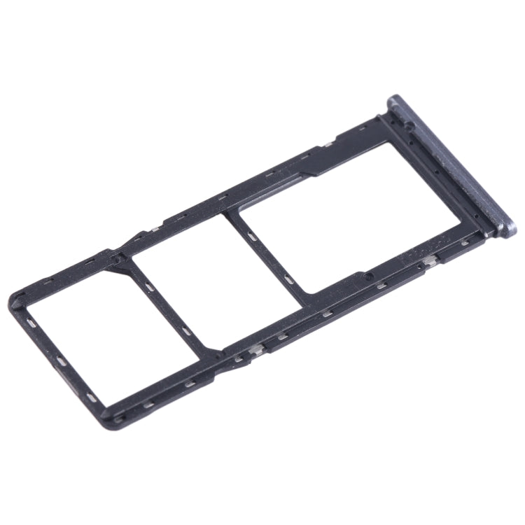 For Tecno Spark 7T SIM Card Tray + SIM Card Tray + Micro SD Card Tray (Black) - Card Tray by buy2fix | Online Shopping UK | buy2fix