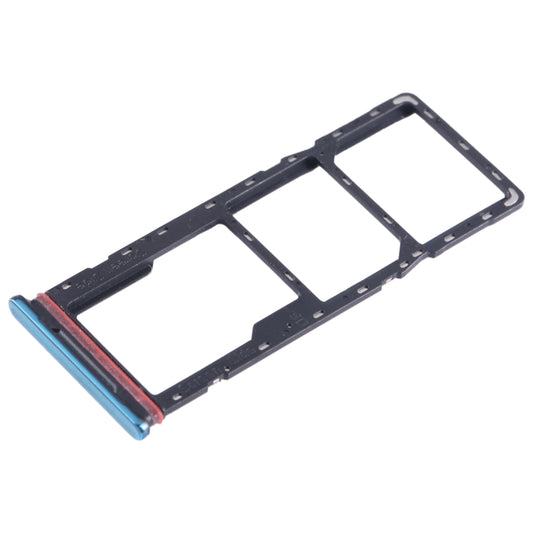 For Tecno Spark 8 SIM Card Tray + SIM Card Tray + Micro SD Card Tray (Green) by buy2fix