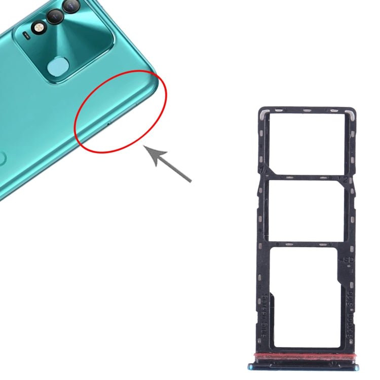 For Tecno Spark 8 SIM Card Tray + SIM Card Tray + Micro SD Card Tray (Green) - Card Tray by buy2fix | Online Shopping UK | buy2fix