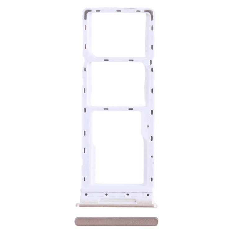 For Tecno Camon 18 SIM Card Tray + SIM Card Tray + Micro SD Card Tray (Gold) - Card Tray by buy2fix | Online Shopping UK | buy2fix