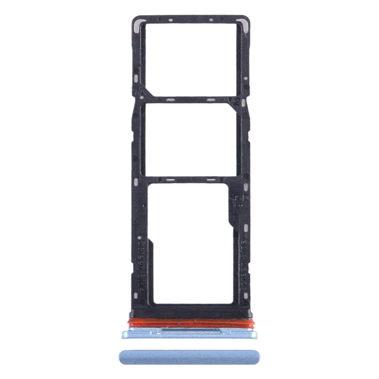 For Tecno Pop 5 LTE SIM Card Tray + SIM Card Tray + Micro SD Card Tray (Baby Blue) - Card Tray by buy2fix | Online Shopping UK | buy2fix