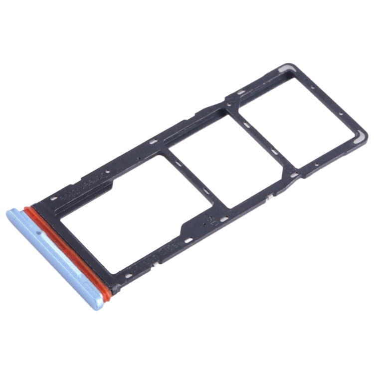 For Tecno Pop 5 LTE SIM Card Tray + SIM Card Tray + Micro SD Card Tray (Baby Blue) - Card Tray by buy2fix | Online Shopping UK | buy2fix
