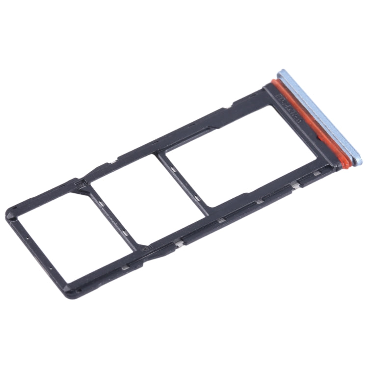 For Tecno Pop 5 LTE SIM Card Tray + SIM Card Tray + Micro SD Card Tray (Baby Blue) - Card Tray by buy2fix | Online Shopping UK | buy2fix