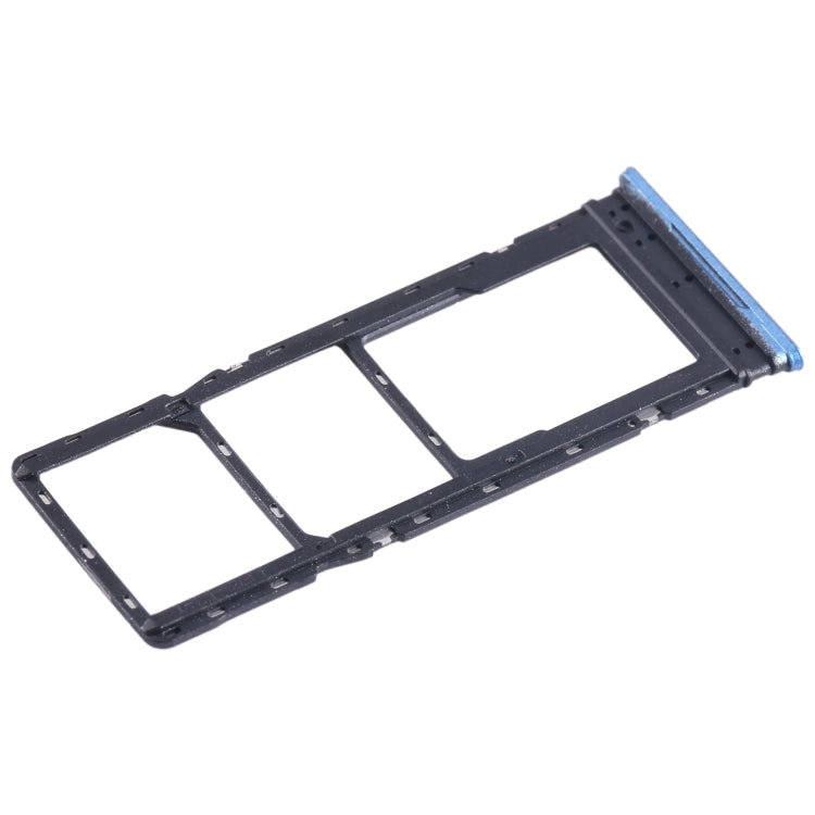 For Tecno Pova Neo SIM Card Tray + SIM Card Tray + Micro SD Card Tray (Blue) - Card Tray by buy2fix | Online Shopping UK | buy2fix
