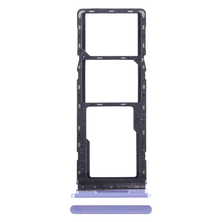 For Tecno Spark Go 2022 SIM Card Tray + SIM Card Tray + Micro SD Card Tray (Purple) - Card Tray by buy2fix | Online Shopping UK | buy2fix