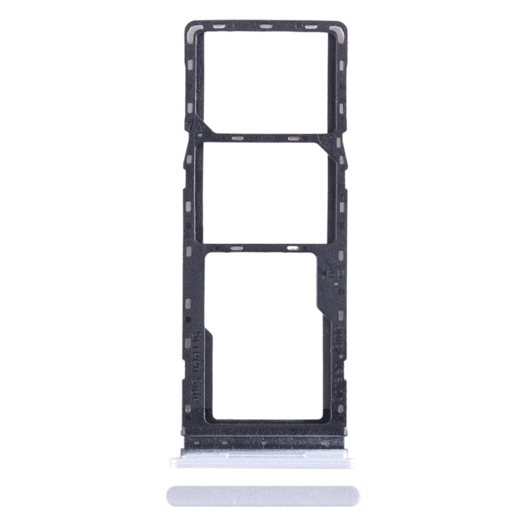 For Tecno Spark Go 2022 SIM Card Tray + SIM Card Tray + Micro SD Card Tray (Silver) - Card Tray by buy2fix | Online Shopping UK | buy2fix