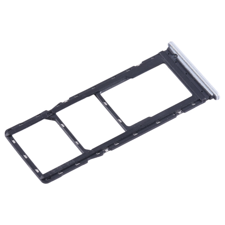 For Tecno Spark Go 2022 SIM Card Tray + SIM Card Tray + Micro SD Card Tray (Silver) - Card Tray by buy2fix | Online Shopping UK | buy2fix