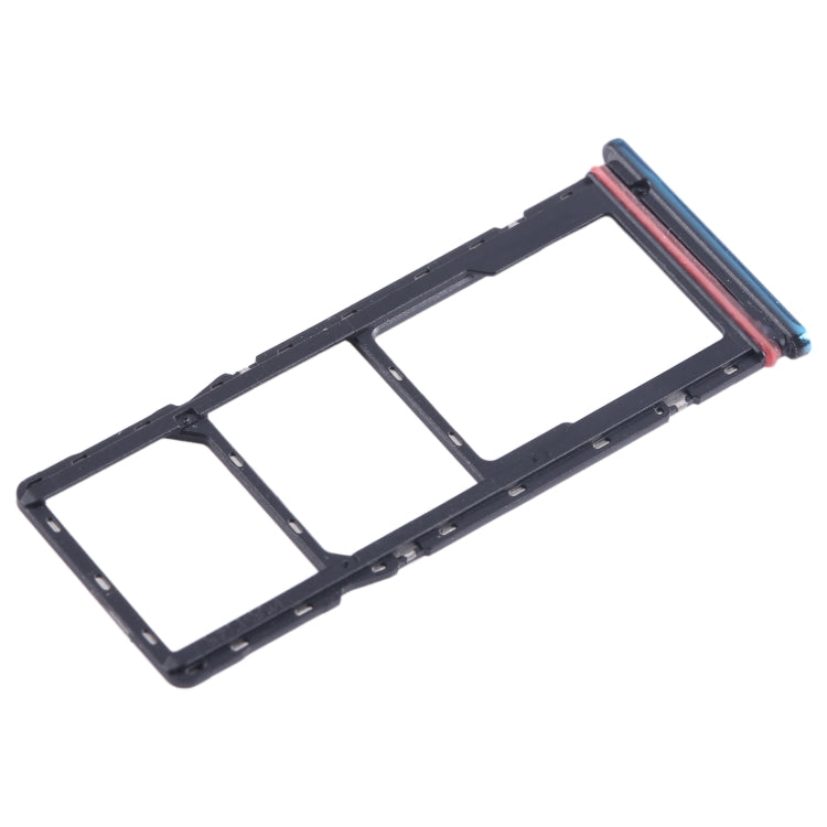 For Tecno Spark 8T SIM Card Tray + SIM Card Tray + Micro SD Card Tray (Blue) - Card Tray by buy2fix | Online Shopping UK | buy2fix