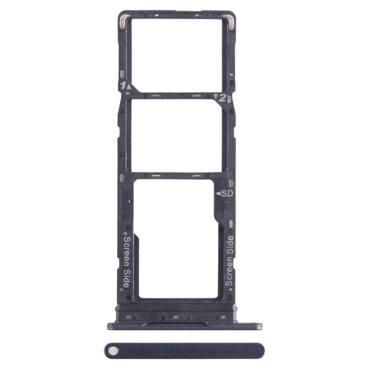 For Tecno Spark Go 2023 BF7n SIM Card Tray + SIM Card Tray + Micro SD Card Tray (Black) - Card Tray by buy2fix | Online Shopping UK | buy2fix
