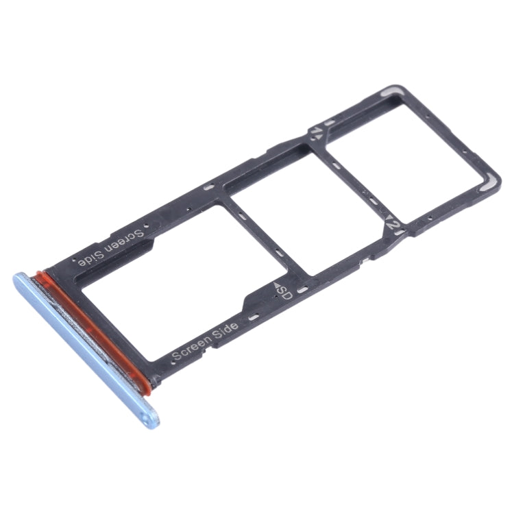 For Tecno Spark Go 2023 BF7n SIM Card Tray + SIM Card Tray + Micro SD Card Tray (Blue) - Card Tray by buy2fix | Online Shopping UK | buy2fix