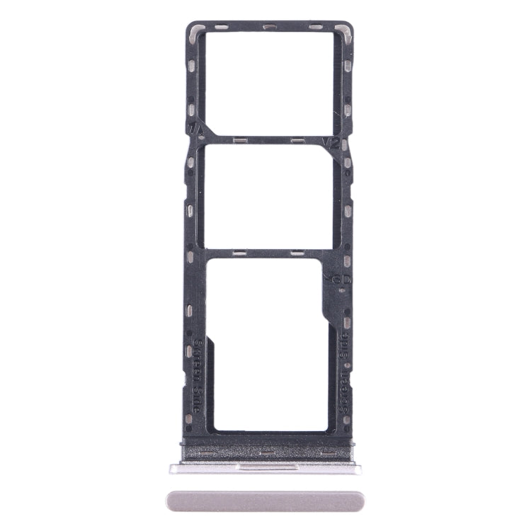 For Tecno Pop 7 Pro BF7 SIM Card Tray + SIM Card Tray + Micro SD Card Tray (Gold) - Card Tray by buy2fix | Online Shopping UK | buy2fix