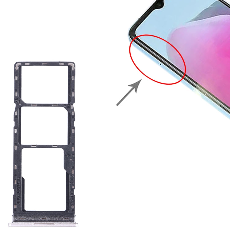 For Tecno Pop 7 Pro BF7 SIM Card Tray + SIM Card Tray + Micro SD Card Tray (Gold) - Card Tray by buy2fix | Online Shopping UK | buy2fix