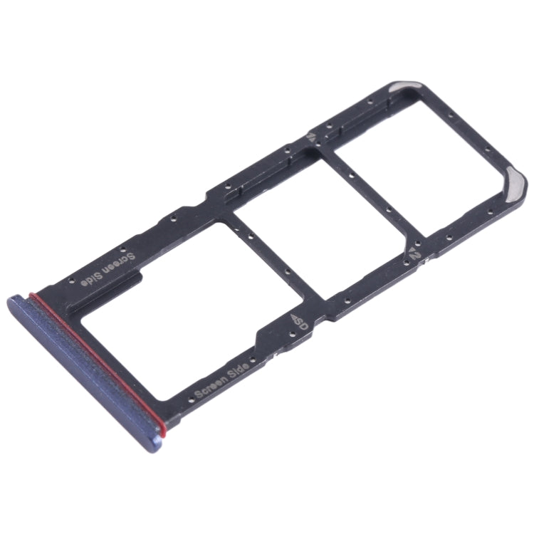For Tecno Spark 10 Pro KI7 SIM Card Tray + SIM Card Tray + Micro SD Card Tray (Blue) - Card Tray by buy2fix | Online Shopping UK | buy2fix