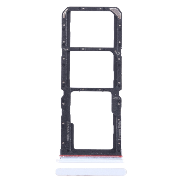 For Tecno Spark 10 Pro KI7 SIM Card Tray + SIM Card Tray + Micro SD Card Tray (White) - Card Tray by buy2fix | Online Shopping UK | buy2fix
