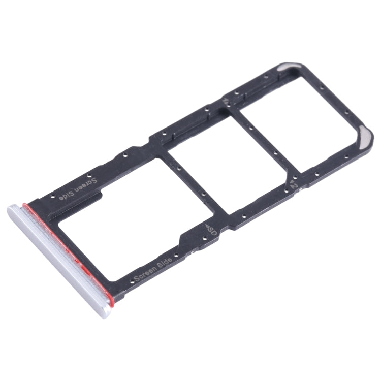For Tecno Spark 10 Pro KI7 SIM Card Tray + SIM Card Tray + Micro SD Card Tray (White) - Card Tray by buy2fix | Online Shopping UK | buy2fix