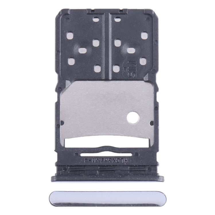 For Tecno Camon 20 Pro SIM Card Tray + Micro SD Card Tray (Silver) - Card Tray by buy2fix | Online Shopping UK | buy2fix