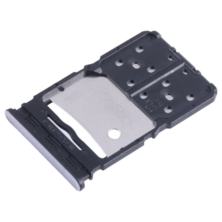 For Tecno Camon 20 Pro SIM Card Tray + Micro SD Card Tray (Silver) - Card Tray by buy2fix | Online Shopping UK | buy2fix