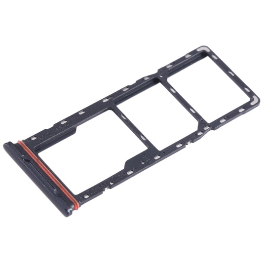 For Infinix Hot 10i X659B SIM Card Tray + SIM Card Tray + Micro SD Card Tray (Black) - Card Tray by buy2fix | Online Shopping UK | buy2fix