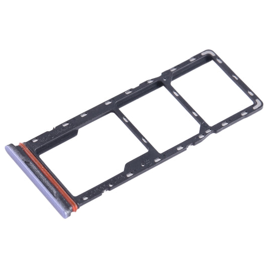 For Infinix Hot 10i X659B SIM Card Tray + SIM Card Tray + Micro SD Card Tray (Purple) - Card Tray by buy2fix | Online Shopping UK | buy2fix