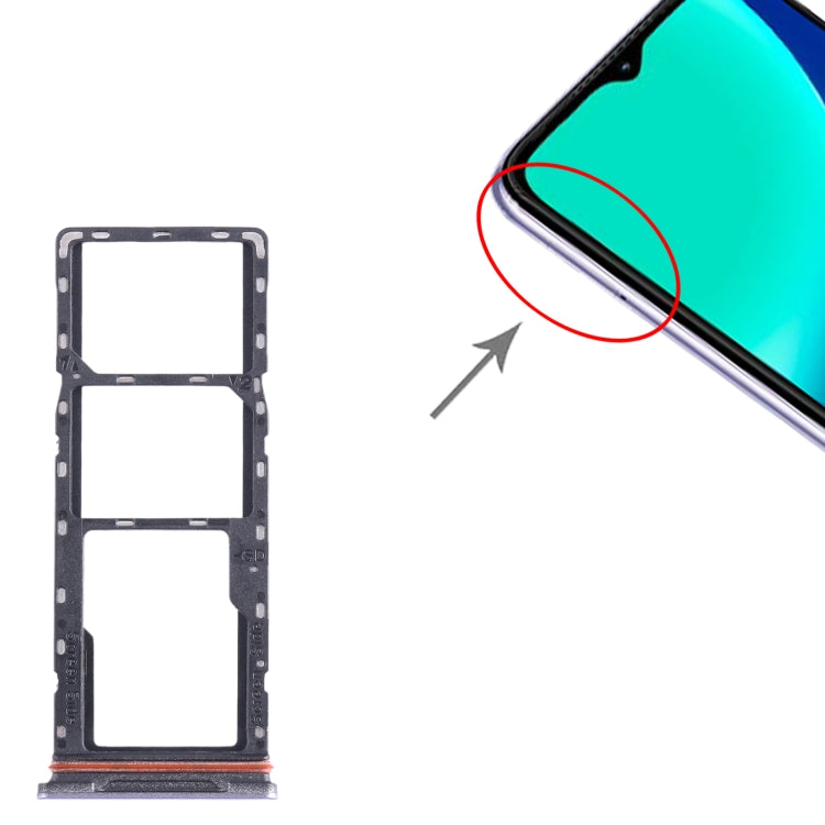 For Infinix Hot 10i X659B SIM Card Tray + SIM Card Tray + Micro SD Card Tray (Purple) - Card Tray by buy2fix | Online Shopping UK | buy2fix