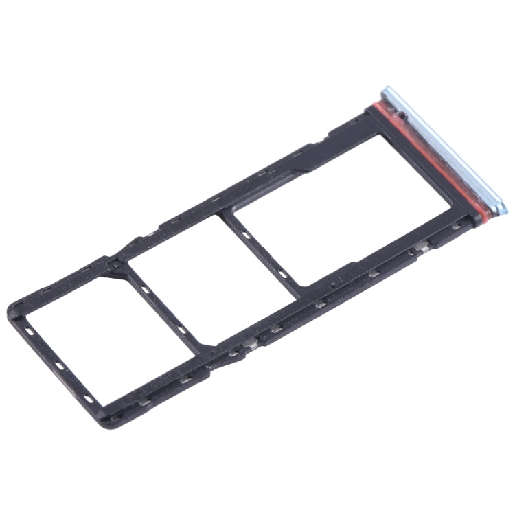 For Infinix Hot 11 X662 SIM Card Tray + SIM Card Tray + Micro SD Card Tray (Silver) - Card Tray by buy2fix | Online Shopping UK | buy2fix