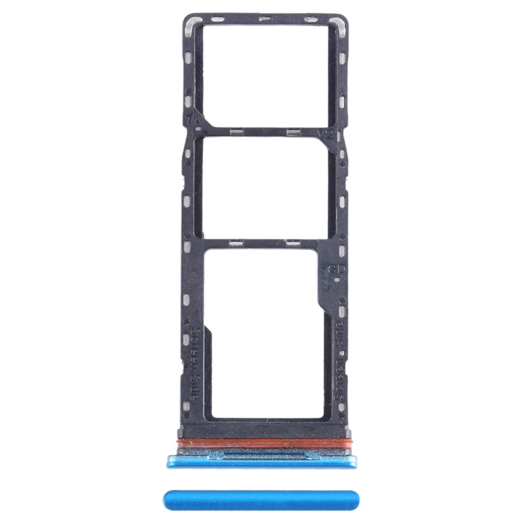 For Infinix Smart 6 X6511B SIM Card Tray + SIM Card Tray + Micro SD Card Tray (Blue) - Card Tray by buy2fix | Online Shopping UK | buy2fix