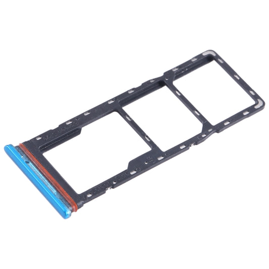 For Infinix Smart 6 X6511B SIM Card Tray + SIM Card Tray + Micro SD Card Tray (Blue) - Card Tray by buy2fix | Online Shopping UK | buy2fix