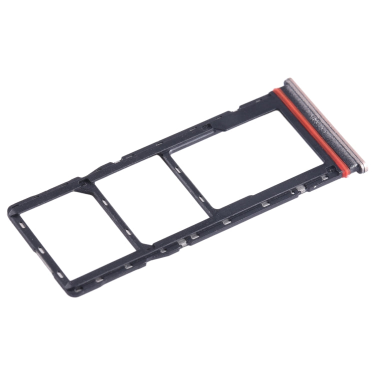 For Infinix Hot 11 Play SIM Card Tray + SIM Card Tray + Micro SD Card Tray (Gold) - Card Tray by buy2fix | Online Shopping UK | buy2fix
