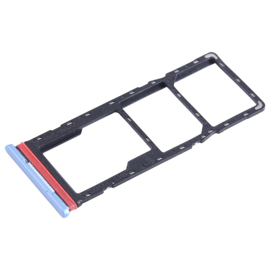 For Infinix Hot 12i X665B SIM Card Tray + SIM Card Tray + Micro SD Card Tray (Blue) - Card Tray by buy2fix | Online Shopping UK | buy2fix