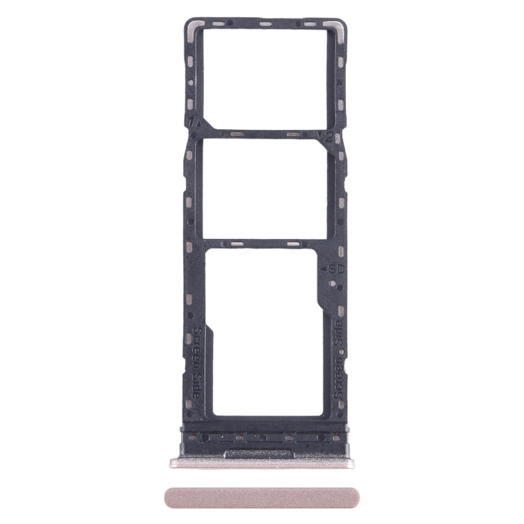 For Infinix Note 12 4G X663 SIM Card Tray + SIM Card Tray + Micro SD Card Tray (Gold) - Card Tray by buy2fix | Online Shopping UK | buy2fix