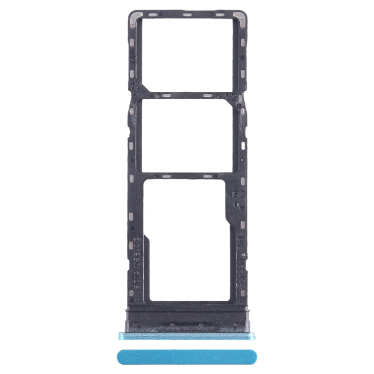 For Infinix Hot 12 Play NFC X6816C SIM Card Tray + SIM Card Tray + Micro SD Card Tray (Blue) - Card Tray by buy2fix | Online Shopping UK | buy2fix