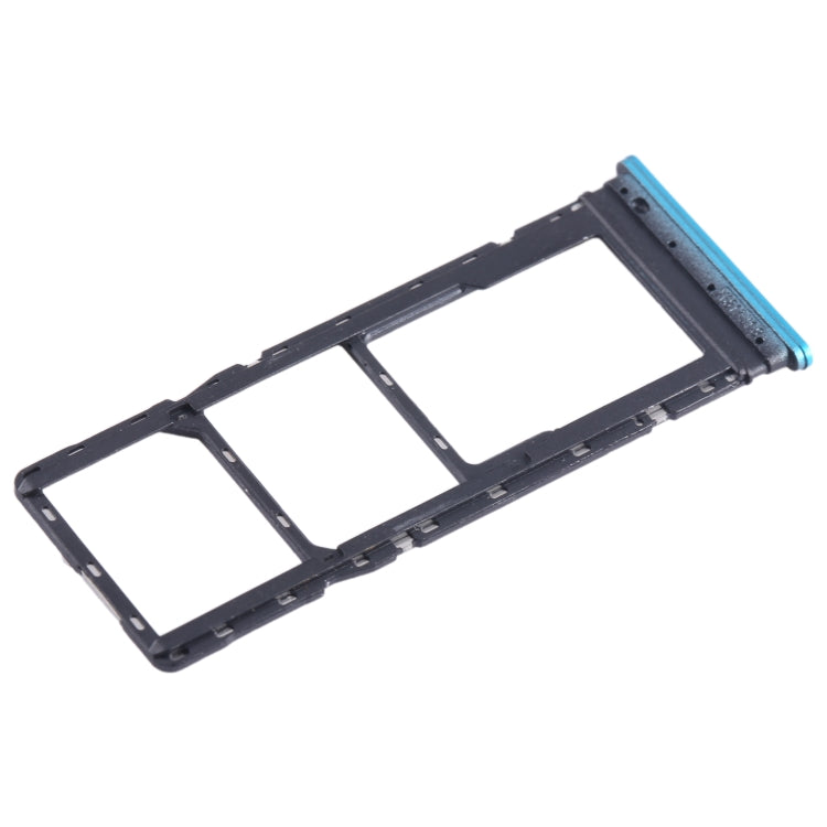 For Infinix Hot 12 Play NFC X6816C SIM Card Tray + SIM Card Tray + Micro SD Card Tray (Blue) - Card Tray by buy2fix | Online Shopping UK | buy2fix