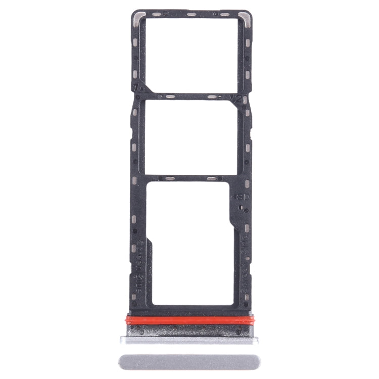 For Infinix Hot 12 Play NFC X6816C SIM Card Tray + SIM Card Tray + Micro SD Card Tray (White) - Card Tray by buy2fix | Online Shopping UK | buy2fix