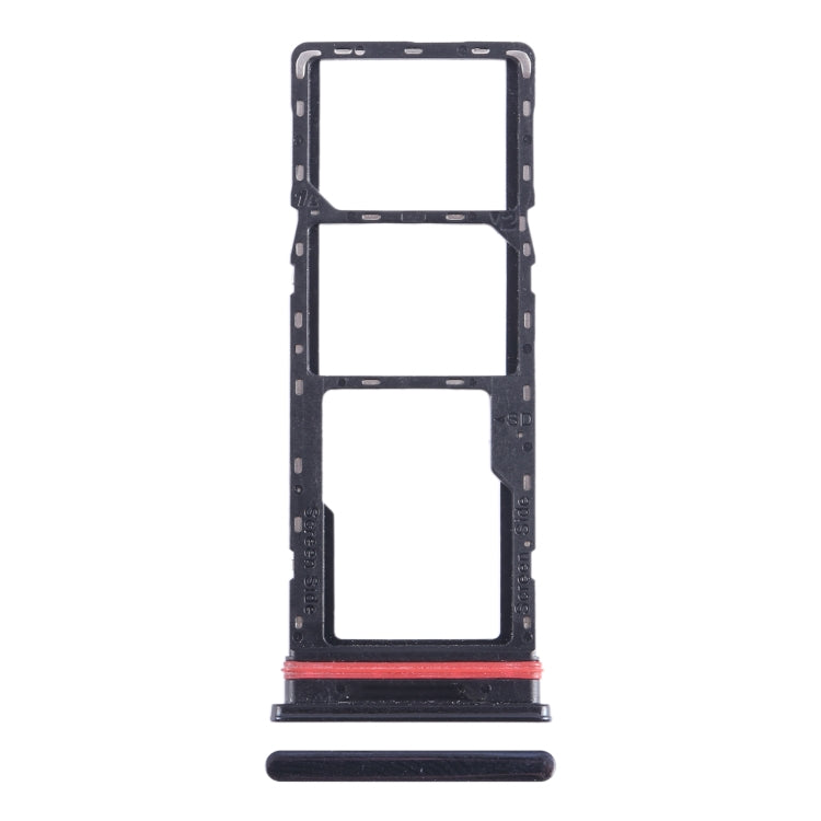 For Infinix Smart 6 Plus India X6823 SIM Card Tray + SIM Card Tray + Micro SD Card Tray (Black) - Card Tray by buy2fix | Online Shopping UK | buy2fix