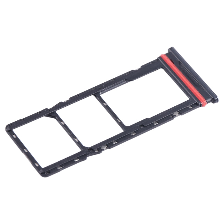 For Infinix Smart 6 Plus India X6823 SIM Card Tray + SIM Card Tray + Micro SD Card Tray (Black) - Card Tray by buy2fix | Online Shopping UK | buy2fix
