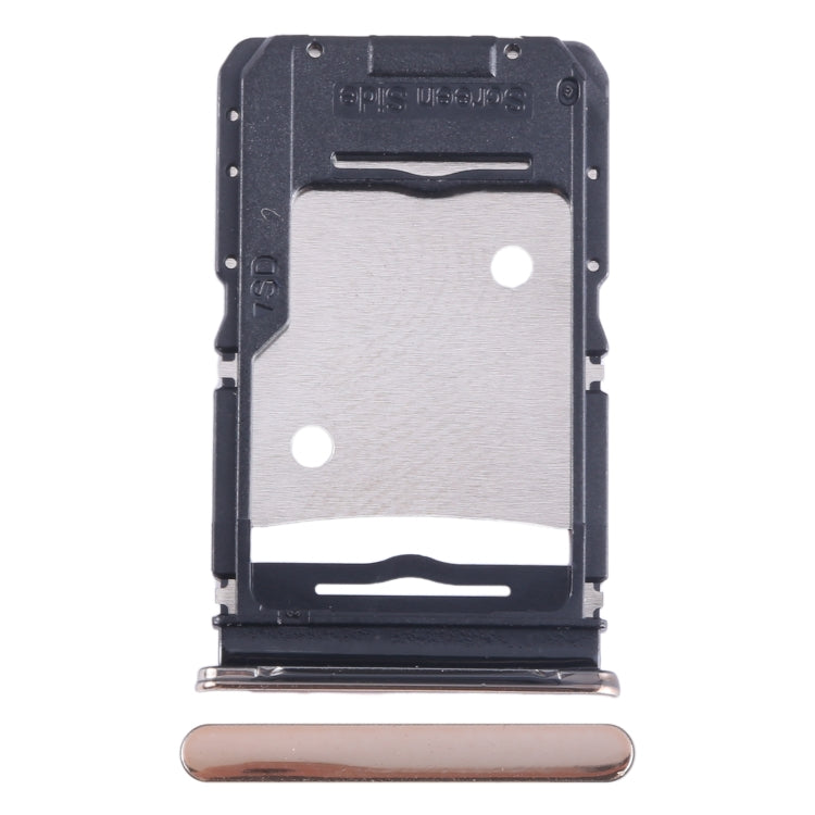 For Infinix Zero 20 X6821 SIM Card Tray + SIM Card Tray + Micro SD Card Tray (Gold) - Card Tray by buy2fix | Online Shopping UK | buy2fix