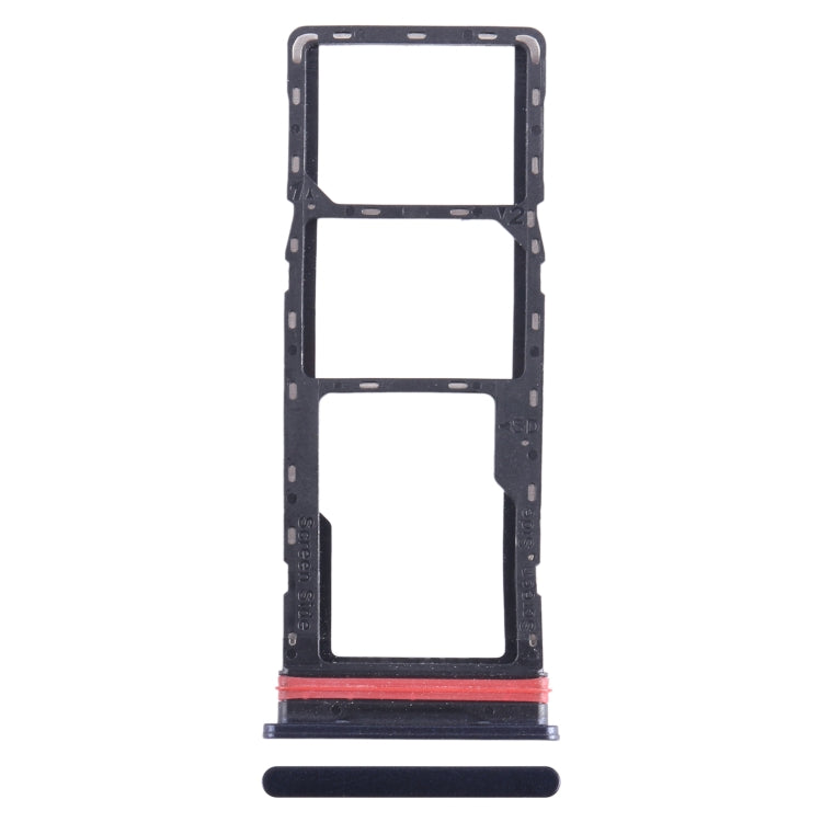 For Infinix Hot 20 X6826 SIM Card Tray + SIM Card Tray + Micro SD Card Tray (Black) - Card Tray by buy2fix | Online Shopping UK | buy2fix