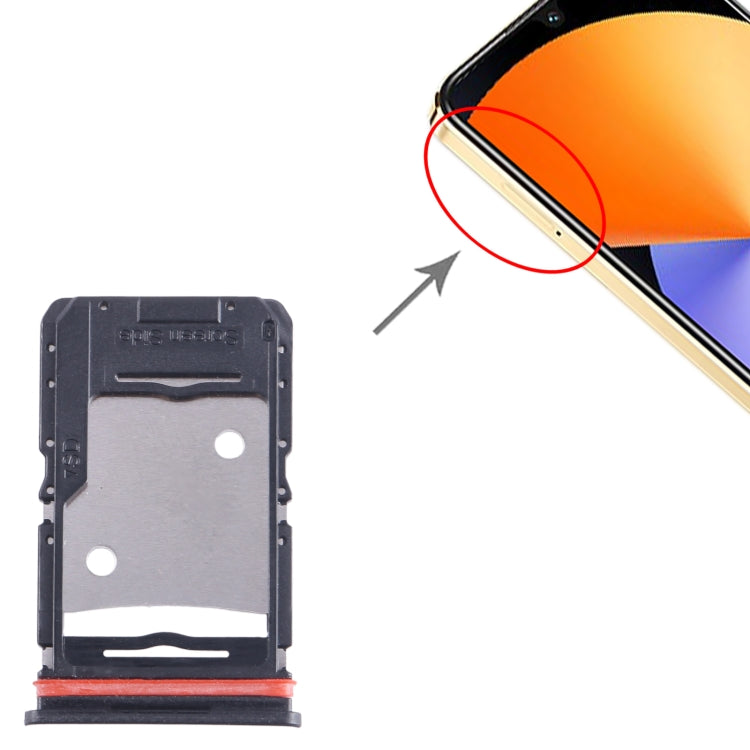 For Infinix Note 30i X6716 SIM Card Tray + SIM Card Tray + Micro SD Card Tray (Blue) - Card Tray by buy2fix | Online Shopping UK | buy2fix