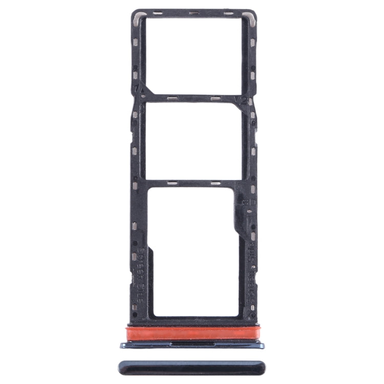 For Tecno Spark 10 SIM Card Tray + SIM Card Tray + Micro SD Card Tray (Black) - Card Tray by buy2fix | Online Shopping UK | buy2fix