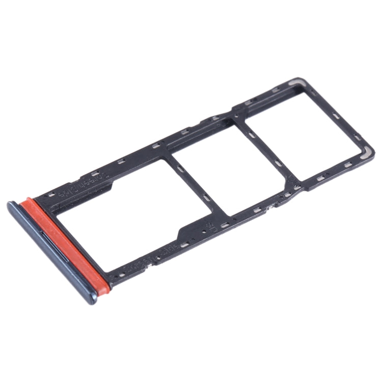 For Tecno Spark 10 SIM Card Tray + SIM Card Tray + Micro SD Card Tray (Black) - Card Tray by buy2fix | Online Shopping UK | buy2fix
