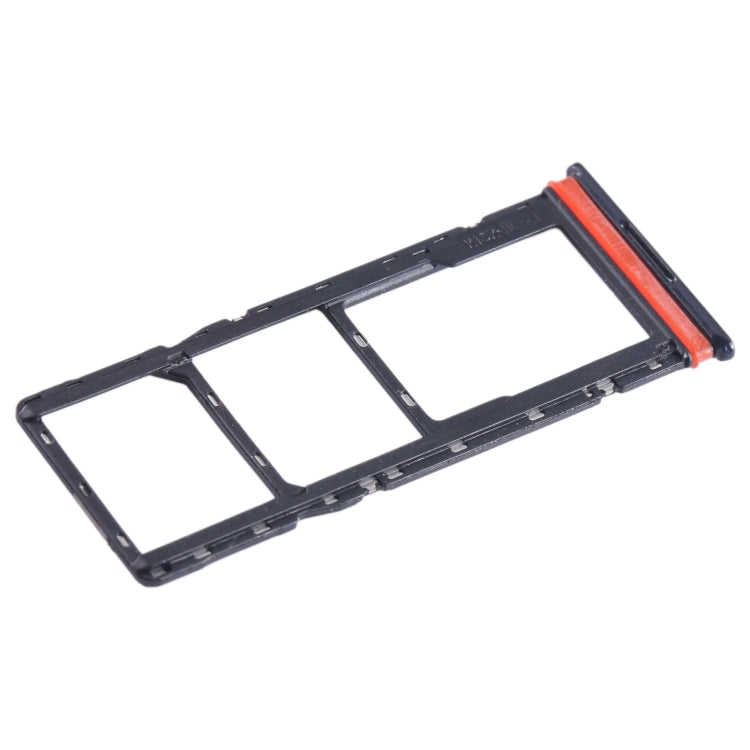 For Tecno Spark 10 SIM Card Tray + SIM Card Tray + Micro SD Card Tray (Black) - Card Tray by buy2fix | Online Shopping UK | buy2fix