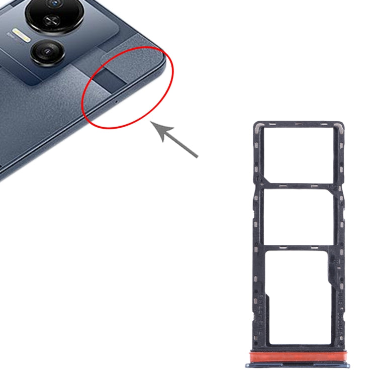 For Tecno Spark 10 SIM Card Tray + SIM Card Tray + Micro SD Card Tray (Black) - Card Tray by buy2fix | Online Shopping UK | buy2fix
